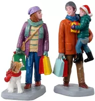 Lemax holiday shoppers, s/2 kerstdorp figuur type 4 2021