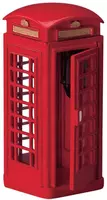 Lemax telephone booth kerstdorp accessoire 2004 - afbeelding 1