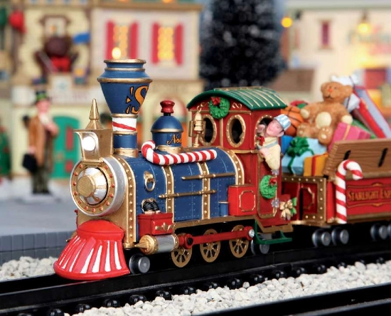 Alle Lemax kerstdorp treinen op een rij!