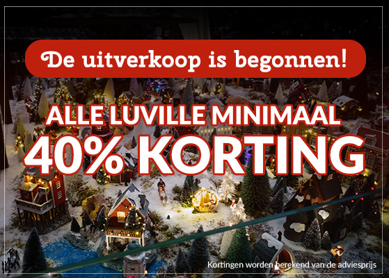 Alle Luville Kersthuisjes nu extra goedkoop met -40% korting