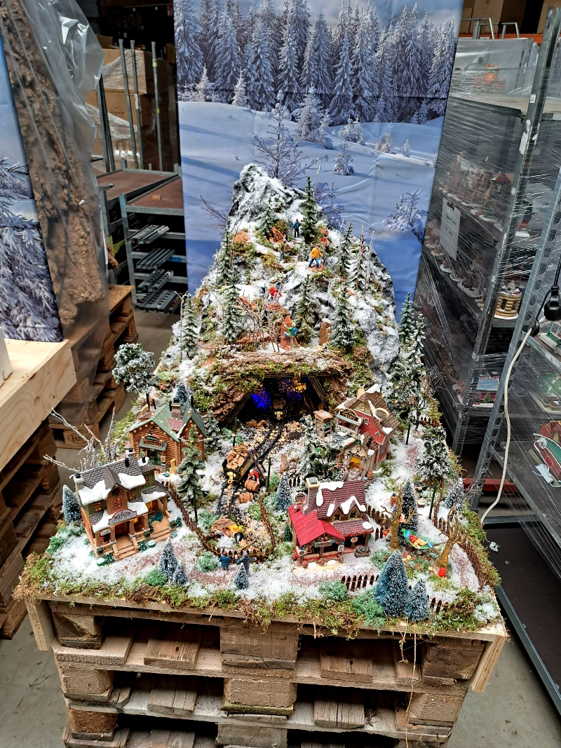NK kerstdorp bouwen tuincentrum Osdorp Amsterdam