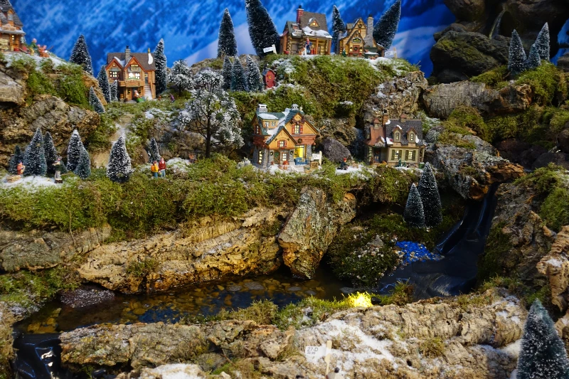 Berg kerstdorp bouwen inspiratie