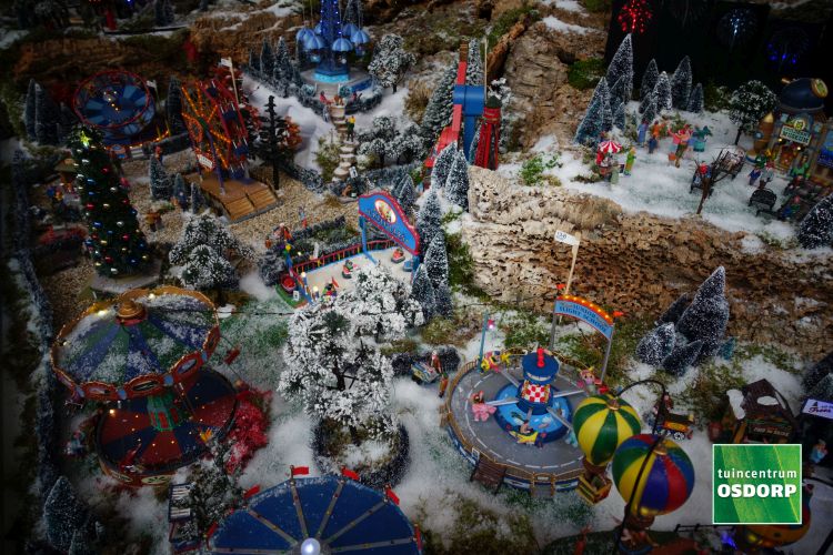 Lemax kermis in miniatuur kerstdorp tuincentrum Osdorp 2017