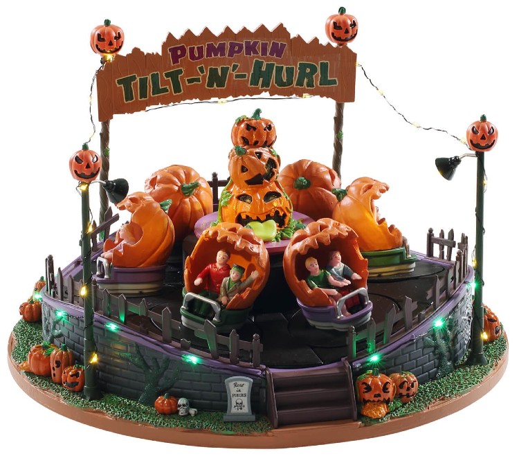 Lemax Tilt N Hurl draaimolen uit de Spooky Town Collectie