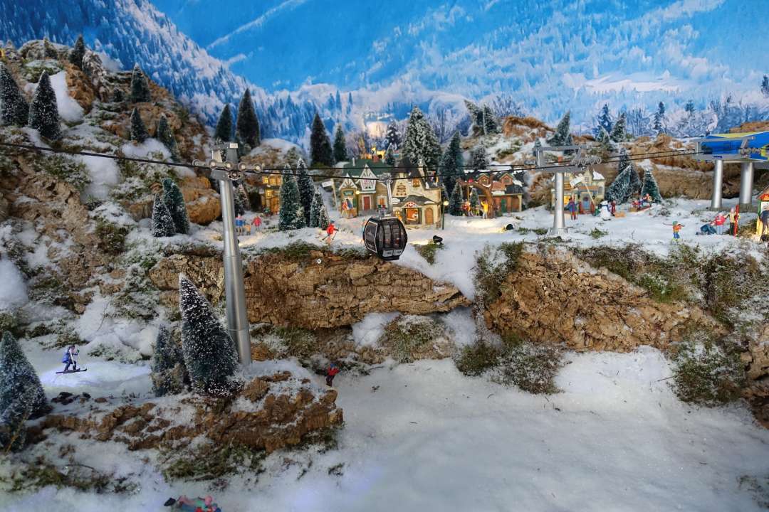 Hoe achtergrond maken voor een kerstdorp? 