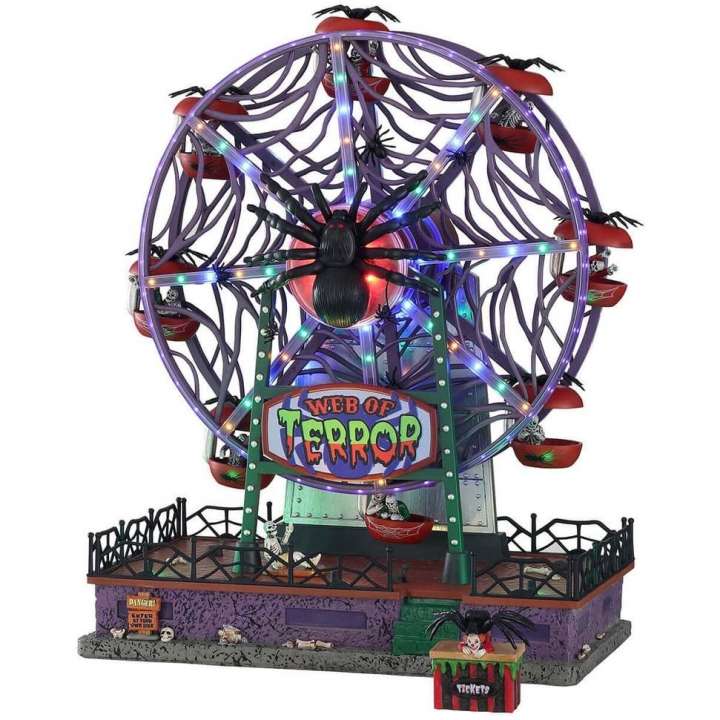 Lemax Web of Terror Ferris Wheel reuzenrad