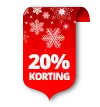 20% korting rood