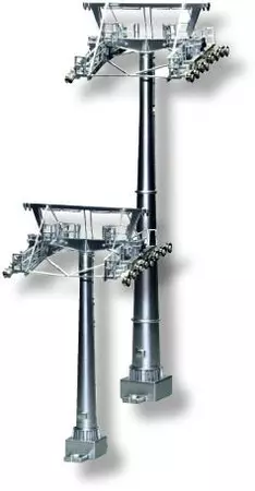 Jägerndorfer masten set 12 en 16cm 1:87 (H0) - afbeelding 2