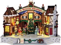 Lemax a christmas carol play bewegend kersthuisje Caddington Village 2014