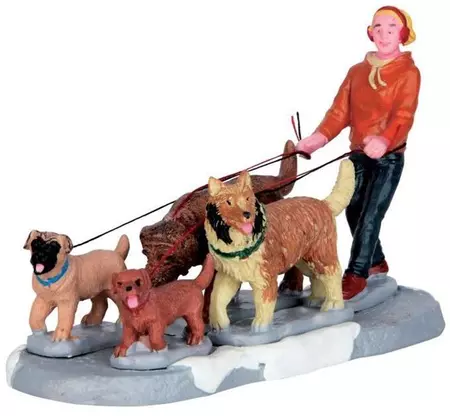 Lemax a pack of pups kerstdorp figuur type 4 2017