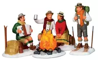 Lemax alpine ski party s/4 verlichte kerstdorp accessoire Caddington Village 2011