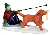 Lemax alternative energy kerstdorp figuur type 2 Vail Village 2013 - afbeelding 1