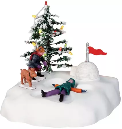 Lemax angel's wings bewegend kerstdorp tafereel 2004
