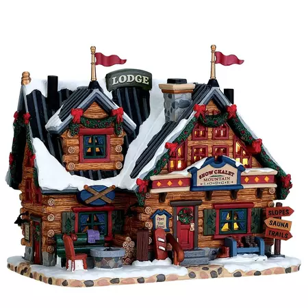 Lemax apres-ski lodge verlicht kersthuisje Vail Village 2017 - afbeelding 1