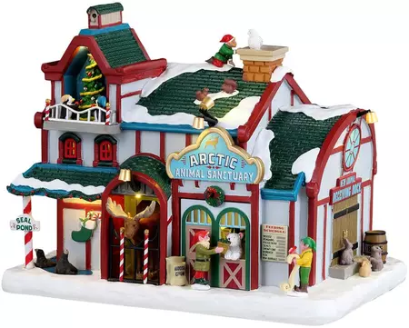 Lemax arctic animal sanctuary verlicht kersthuisje Santa's Wonderland 2023 - afbeelding 1