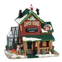 Lemax aspen ridge landscaping & nursery verlicht kersthuisje Vail Village 2022 - afbeelding 3