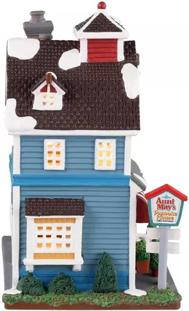 Lemax aunt may's pancake house verlicht kersthuisje Harvest Crossing 2023 - afbeelding 2