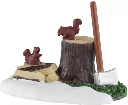 Lemax axe and logs kerstdorp accessoire 2020