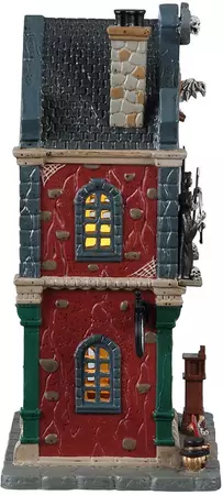 Lemax b.a. freyed clocksmith, b/o led verlicht huisje Spooky Town 2022 - afbeelding 2