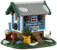 Lemax backyard chicken coop kerstdorp tafereel Caddington Village 2025 - afbeelding 2