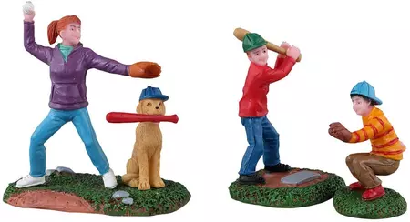 Lemax baseball practice, set of 3 kerstdorp figuur type 4 2023