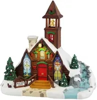 Lemax bear creek chapel verlicht kersthuisje Vail Village 2024