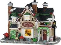 Lemax beatrice's garden supply boutique verlicht kersthuisje Caddington Village 2025 - afbeelding 2