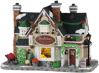 Lemax beatrice's garden supply boutique verlicht kersthuisje Caddington Village 2025 - afbeelding 1