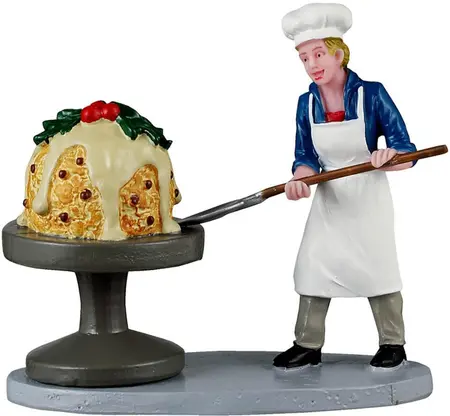 Lemax biggest christmas pudding! kerstdorp figuur type 2 Caddington Village 2024