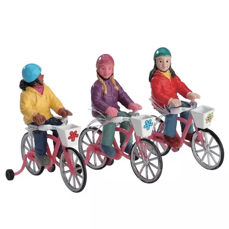 Lemax bike ride s/3 kerstdorp figuur type 3 2017