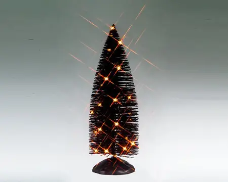 Lemax black bristle tree with orange lights verlichte boom Spooky Town 2025