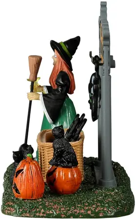 Lemax black cat countdown tafereel Spooky Town 2022 - afbeelding 3