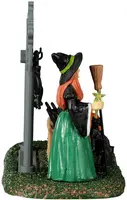 Lemax black cat countdown tafereel Spooky Town 2022 - afbeelding 2