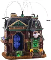 Lemax black raven manor bewegend huisje Spooky Town 2021