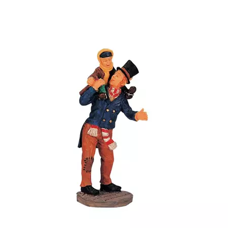 Lemax bob cratchit and tiny tim kerstdorp figuur type 1 Caddington Village 2000