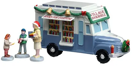 Lemax bookmobile kerstdorp tafereel 2026 - afbeelding 1