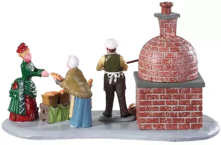 Lemax bread bakers verlicht kerstdorp tafereel Caddington Village 2019 - afbeelding 4