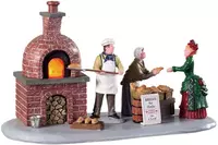 Lemax bread bakers verlicht kerstdorp tafereel Caddington Village 2019 - afbeelding 1