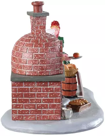 Lemax bread bakers verlicht kerstdorp tafereel Caddington Village 2019 - afbeelding 3