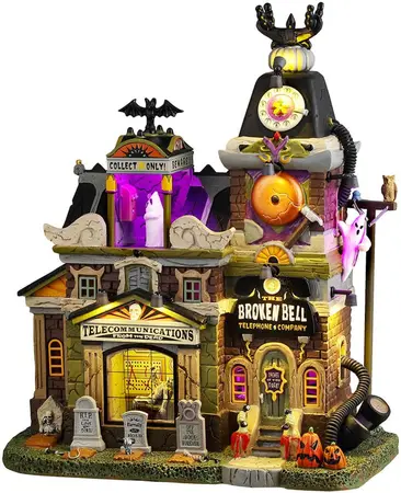 Lemax broken bell telephone co. verlicht huisje Spooky Town 2024 - afbeelding 1