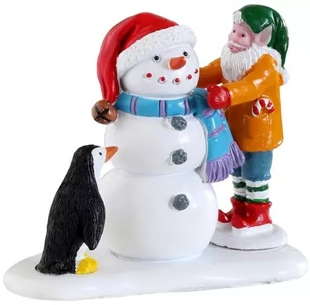 Lemax building a snowman kerstdorp figuur type 3 Santa's Wonderland 2022