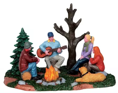 Lemax campfire music kerstdorp tafereel Vail Village  2015 - afbeelding 1