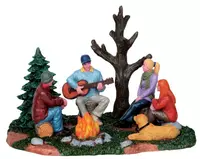 Lemax campfire music kerstdorp tafereel Vail Village  2015 - afbeelding 1