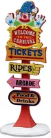 Lemax carnival welcome sign kerstdorp accessoire Carnival 2025