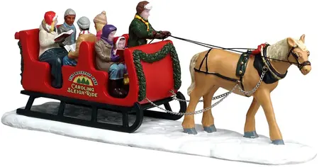 Lemax caroling sleigh ride kerstdorp tafereel Harvest Crossing 2026 - afbeelding 1