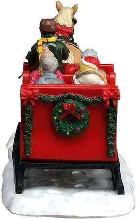 Lemax caroling sleigh ride kerstdorp tafereel Harvest Crossing 2026 - afbeelding 3