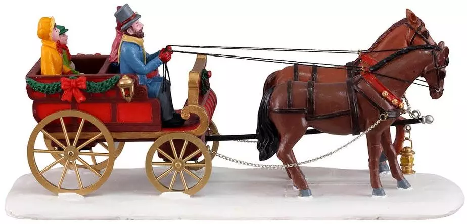 Lemax carriage cheer kerstdorp tafereel 2021 - afbeelding 4