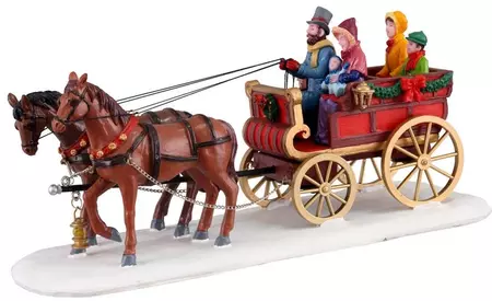 Lemax carriage cheer kerstdorp tafereel 2021 - afbeelding 1