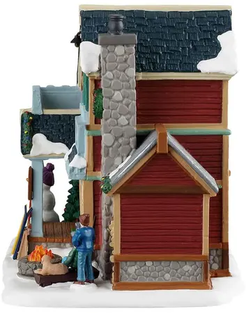Lemax castle rock ski outfitters verlicht kersthuisje Vail Village 2026 - afbeelding 3