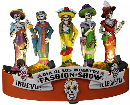 Lemax catarinas fashion show verlicht tafereel Spooky Town 2023 - afbeelding 1
